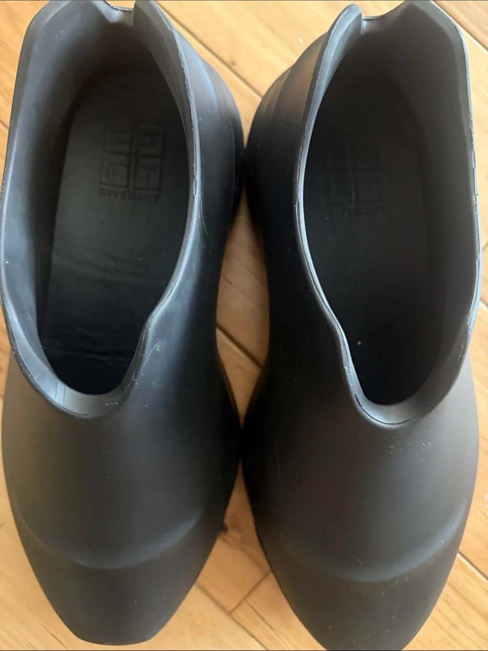 Givenchy Black Men's Slip-On Rubber Boots  Size 11.5-12 EU 44 Worn once